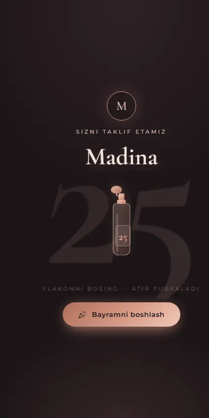 Roza Oltin — шаблон приглашения